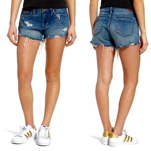 Blank NYC Queenie Distressed Denim Shorts Size 25